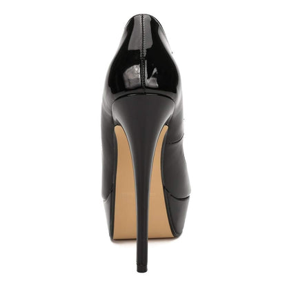 Unisex Men's Women's Platform Pumps, Stiletto High Heels, Closed Toe, Party Dress Shoes Black EU45 - US 11.5 Women/10 Men