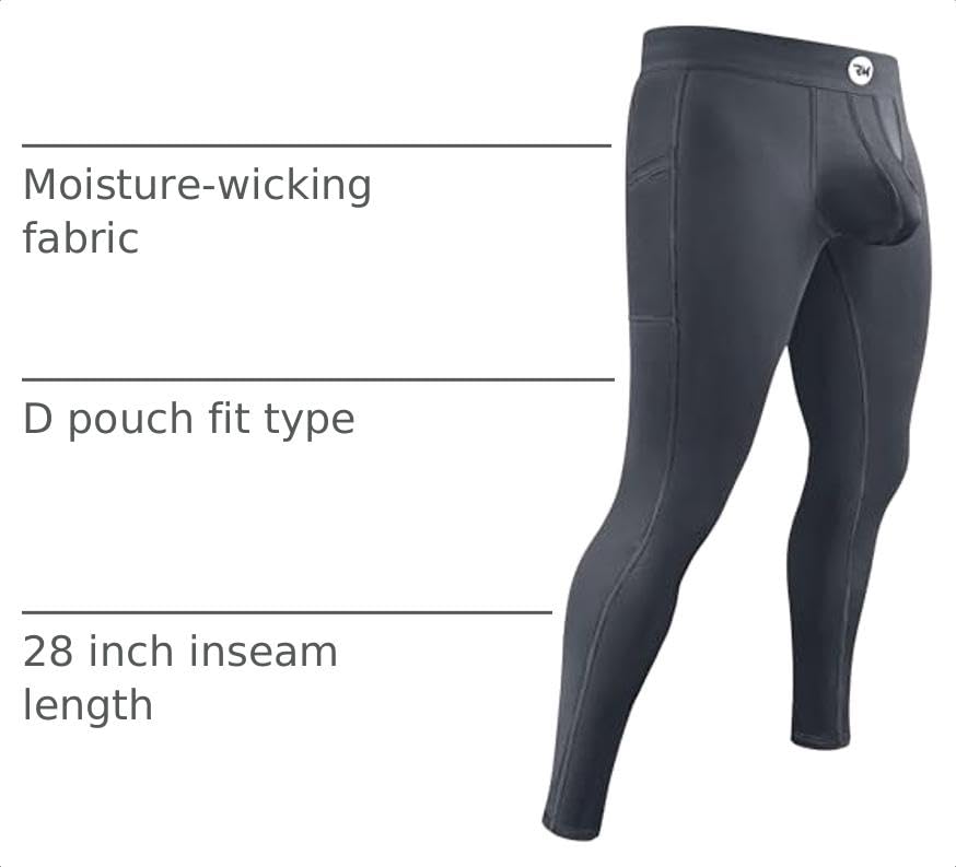 Real Men 28in Nylon Leggings A Pouch Xs 1pk Gry