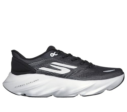 Skechers Men's Aero Burst Running Shoe, Black/White, 8.5