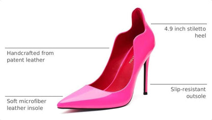 Unisex Men's  Pointed Toe High Heels 4.9"- Sissy Femboy Stiletto Pumps- Feminization