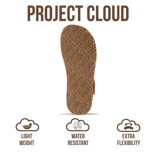 Project Cloud 100% Genuine Leather Platform Sandals For Women-Memory Foam Insole Slip Resistant Chunky Womens Sandals with adjustable straps-Wedge Sandals for Women 2026 (Bronzestar, CHSTNUTSDE,8.5M)