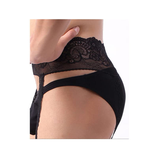 Men’s Tights Suspender Pantyhose Sissy Sexy Lingerie Stockings Garter Belt Set for Men