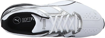 PUMA Men's TAZON 6 FM Cross Training Sneaker, Puma White-Puma Silver-Puma Black, 10.5