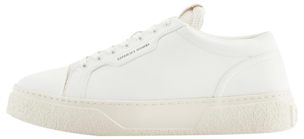 Armani Exchange Men's Classic Lion Clean Sneaker,Off White, 10UK
