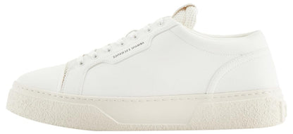 Armani Exchange Men's Classic Lion Clean Sneaker,Off White, 10UK