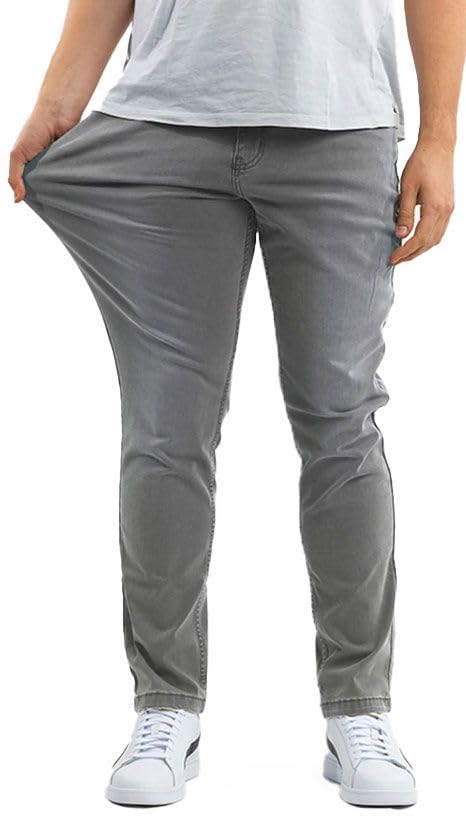 Mugsy Beans Men’s Jean - Classic Fit Medium Gray Denim Jeans for Men - Ultra-Flexible & Comfortable Pants for Men - True to Size