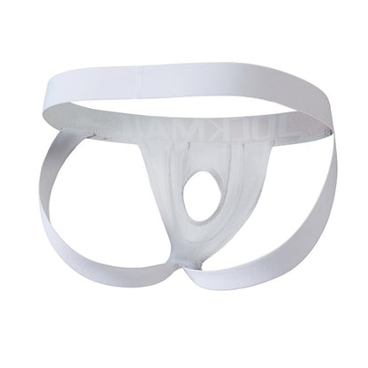 JOCKMAIL 3 Pack Cutout Jock straps for Men Comfort Men's Jockstrap Low Rise Athletic Supporter for Parties & Nightlife (US, Alpha, XX-Large, Regular, Regular, BLACK+WHITE+PINK)