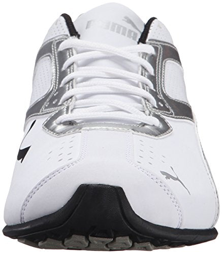 PUMA Men's TAZON 6 FM Cross Training Sneaker, Puma White-Puma Silver-Puma Black, 10.5