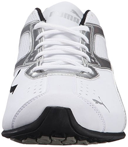 PUMA Men's TAZON 6 FM Cross Training Sneaker, Puma White-Puma Silver-Puma Black, 10.5