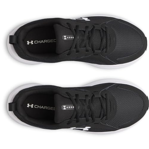 Under Armour Men's Charged Assert 11, (001) Black/Black/White, 8, US
