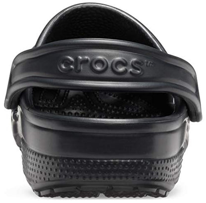 Crocs Unisex-Adult Classic Clogs, Black, 9 Women/7 Men