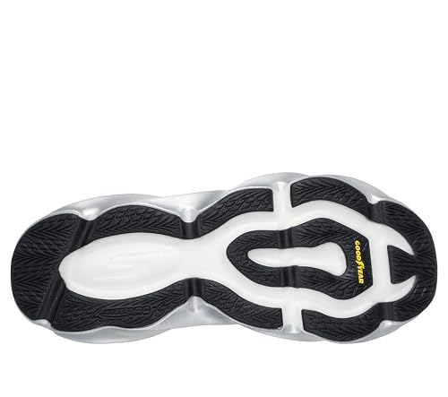Skechers Men's Aero Burst Running Shoe, Black/White, 8.5