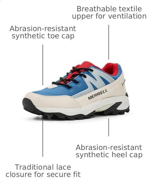 Merrell Unisex Kids Moab FST (Little Kid/Big Kid) Blue/Red 11 Little Kid Medium