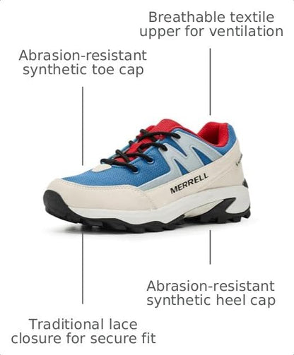 Merrell Unisex Kids Moab FST (Little Kid/Big Kid) Blue/Red 11 Little Kid Medium