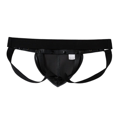 JOCKMAIL Men's Jockstrap Underwear Breathable Jock Strap Adjustable Underwears with Removeable Pouch Men Jock Strap (US, Alpha, One Size, Regular, Regular, Black)
