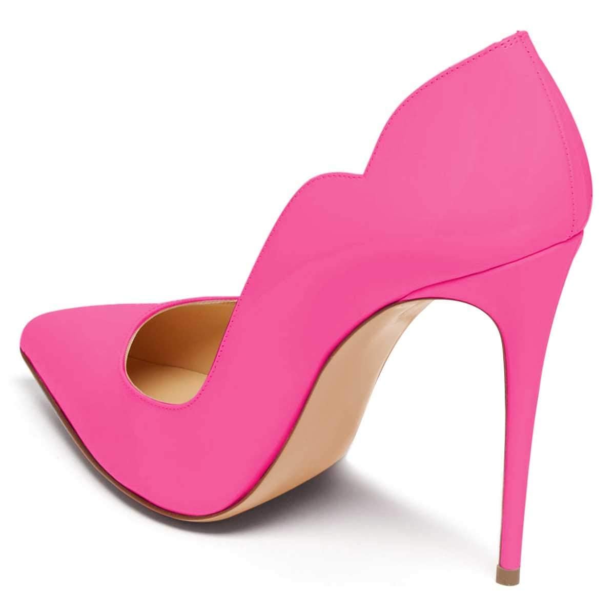Sissy  Classic Pointed Toe High Heels Sexy Stiletto Pumps Office Lady Crossdressing Hot Pink