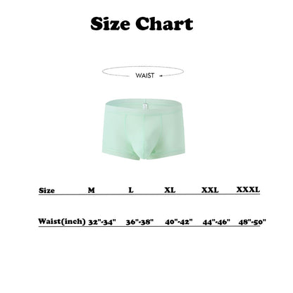 Sexy Underwear for Men See Through Boxer Briefs Cool and Breathable Stretch Green L
