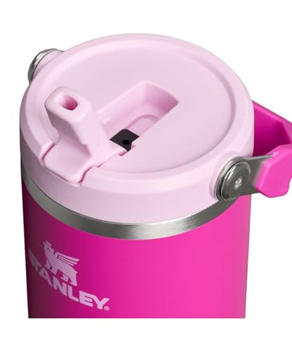STANLEY IceFlow 2.0 Flip Straw Tumbler with Handle 30 oz | Twist On Lid and Flip Up Straw | Leak Resistant Water Bottle | Insulated Stainless Steel | BPA-Free | Violet Blossom