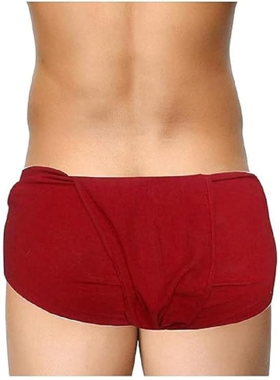 4 X Indian Traditional Underwear Red Langot Lankot Men Premium Loin Cloth Supporter Underpants loincloth Wrestler Underpants Mens Underwear Cotton Brief Red Color (4pcs)