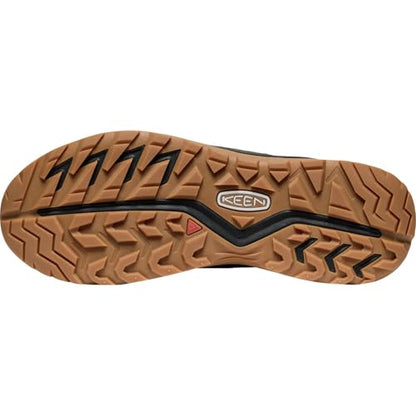 KEEN Men's Hightrail Low Height Durable Lightweight Breathable Leather Waterproof Hiking Shoes, Winter Moss/Gold Flame, 11.5