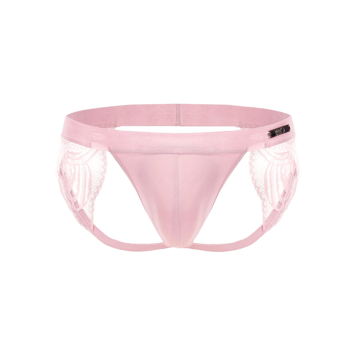 BSZN Men's Lace Side Jockstrap, Dawn Rose Pink