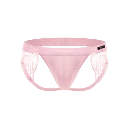 BSZN Men's Lace Side Jockstrap, Dawn Rose Pink