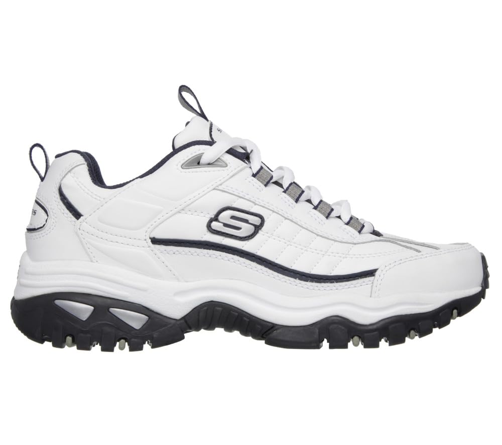 Skechers mens Energy Afterburn road running shoes, White/Navy, 9.5 US