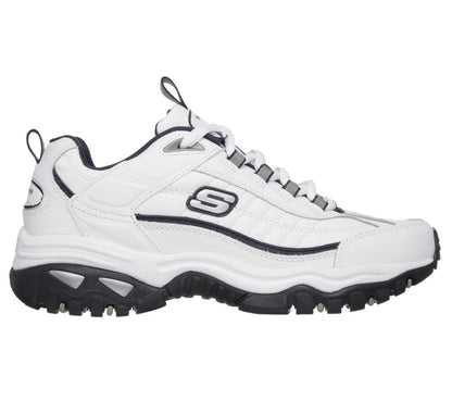 Skechers mens Energy Afterburn road running shoes, White/Navy, 9.5 US