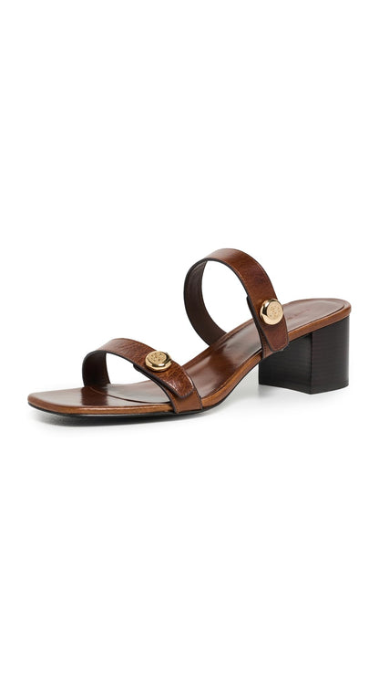 Tory Burch Women's Romy City Sandals, Deep Cuoio, 7 Medium US