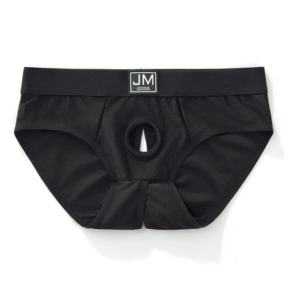 JOCKMAIL Men’s Briefs Underwear Mesh Low Rise Quick Dry Bikini Athletic Underpants for Gym Sport Daily Wear (US, Alpha, Medium, Regular, Regular, Black)