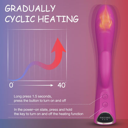 PINTLE G-Punkt klitorale Kaninchen Vibratoren Masturbationsgerät Leise Dildo Vibratoren mit 9 Vibrationsmodi Heizung Sex Spielzeug für die Frauen Silikon G-Punkt Analvibrator Sexspielzeug für Frauen