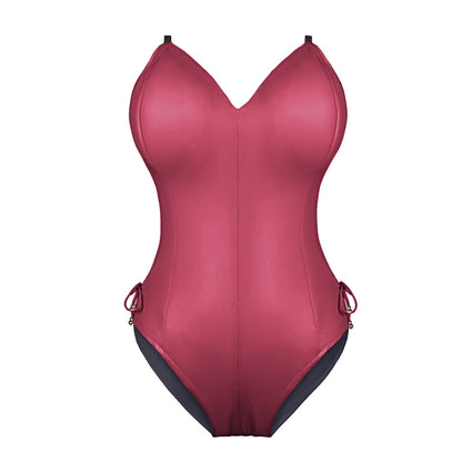 Womens Bunny Costume Girl Suit Senpai Cosplay Anime Role Costume One Piece Bodysuit Removable Padded with Stockings Set(Red L)