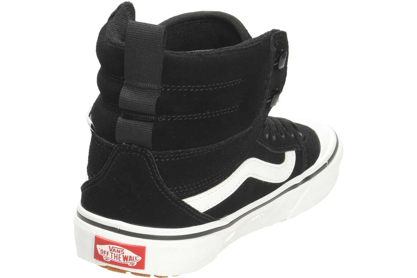 Vans Women's Ashwood Hi Vansguard Shoe | Water-Resistant High Top Sneakers for Everyday Wear, Suede Black/White, 7.5