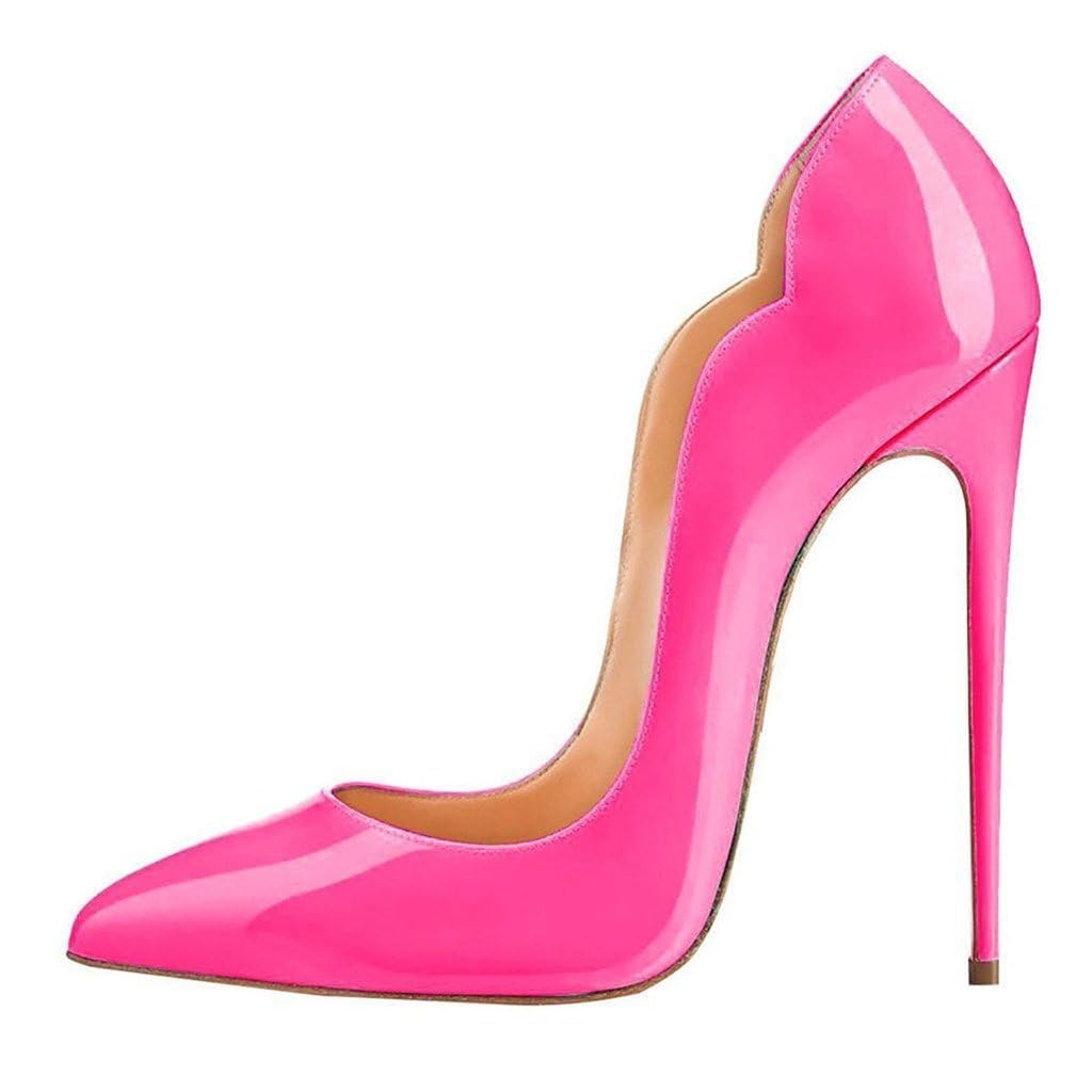 Sissy  Classic Pointed Toe High Heels Sexy Stiletto Pumps Office Lady Crossdressing Hot Pink
