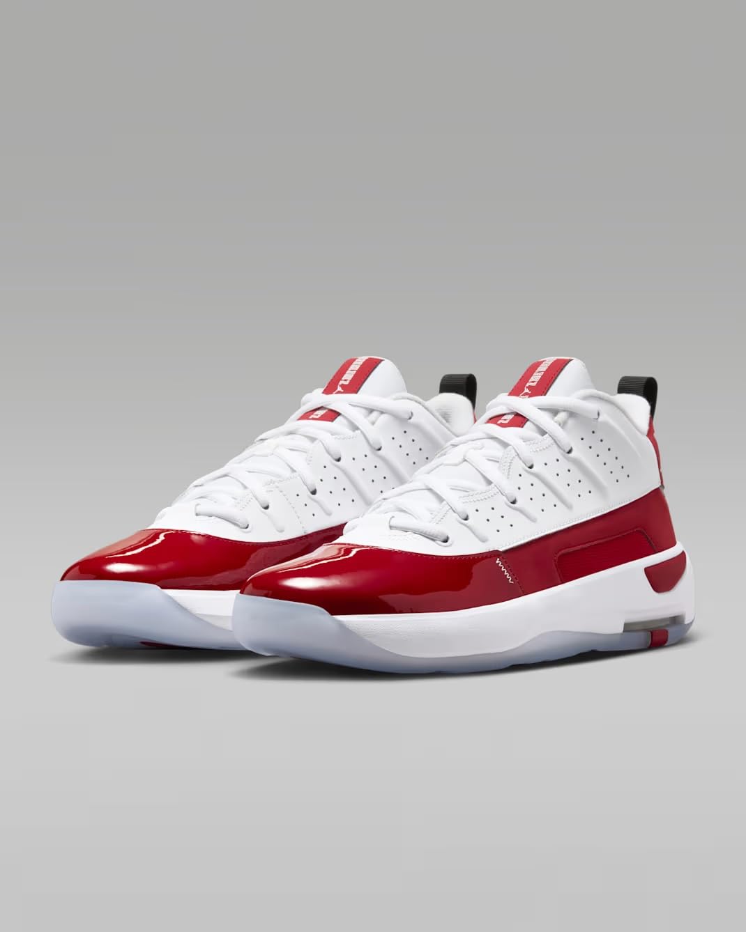 Jordan Max Aura 7 Men's Shoes (HQ2091-106, White/White-Gym Red-Black) (White/White Gym Red/Black, US Footwear Size System, Adult, Men, Numeric, Medium, 9.5)