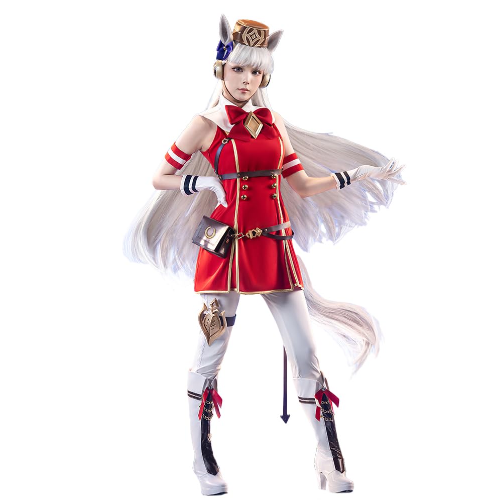 KIRA KIRA Anime Game Cosplay Costume Doki-R Red Uniform Dress Halloween Costume Plus Size