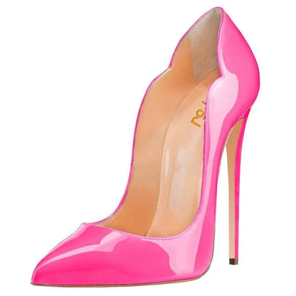 Sissy  Classic Pointed Toe High Heels Sexy Stiletto Pumps Office Lady Crossdressing Hot Pink