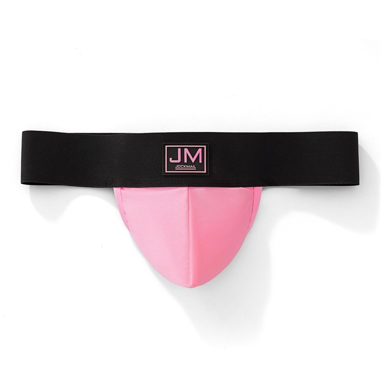 JOCKMAIL Men's Jockstrap Underwear Pouch Jock Strap Athletic Supporter with Stretch Pouch & Elastic Waistband (US, Alpha, Medium, Regular, Regular, 2, PINK+BLACK)