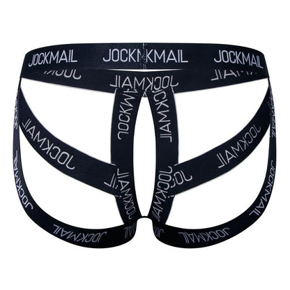 JOCKMAIL Men's Jockstrap Underwear Jock Strap Thongs Athletic Supporters Jockstraps for Men (US, Alpha, One Size, Regular, Regular, Black)
