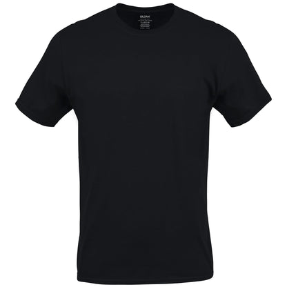 Men's Crew T-Shirts, Multipack, Style G1100, Black (6-Pack), Large