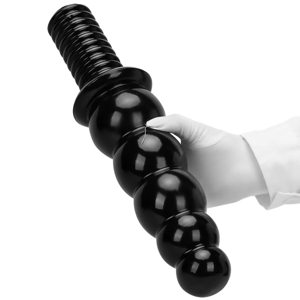 Anal Bead Dildo Butt Plug - 10.6 Inch Anal Dildo with 5 Gradual Large Beads, Thick Huge Anal Plug with Handle, Soft Flexible Double Ended Dildo Sex Toy for Men Women
