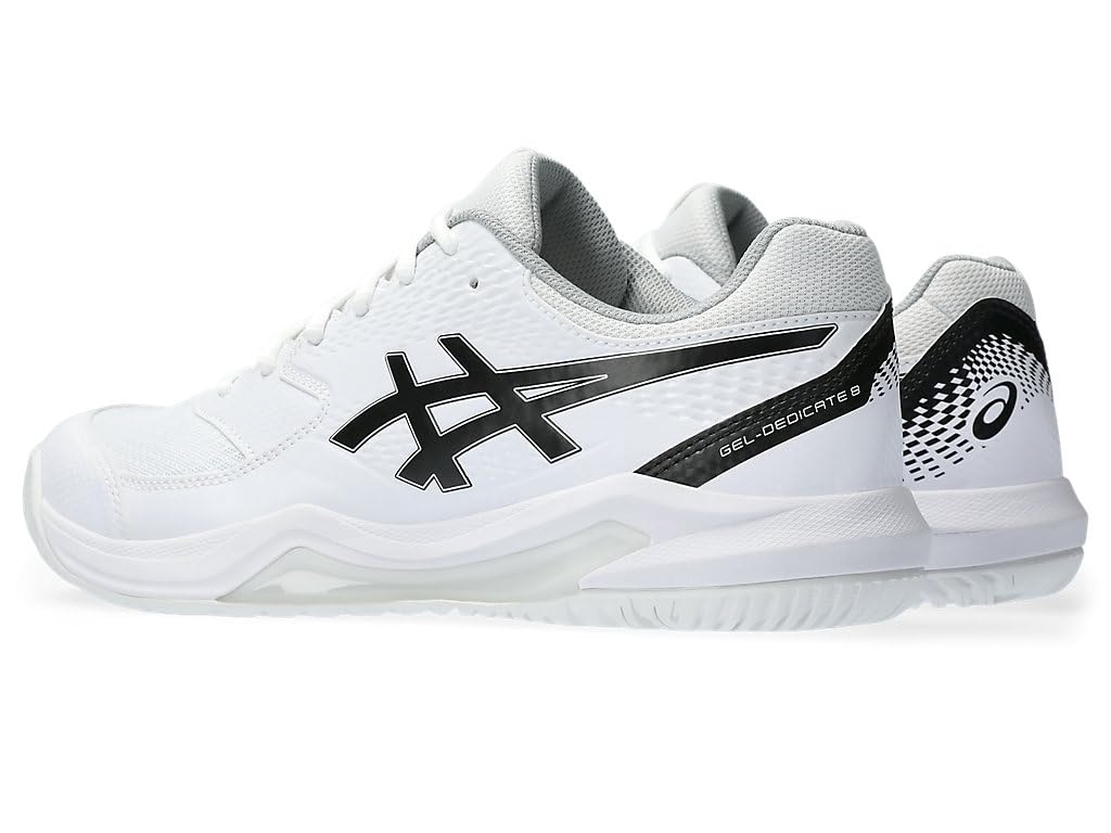 ASICS Men's Gel-Dedicate 8 Tennis Shoes, 7.5, White/Black