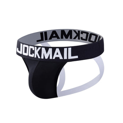 Mens Jockstrap Underwear Wide Belt Athletic Supporter Mens Thongs Sport Underwear Jock Strap (X-Large, 204black)