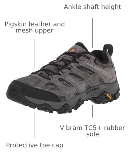 Merrell Men's Moab 3 Hiking Shoe, Granite V2, 14 Medium