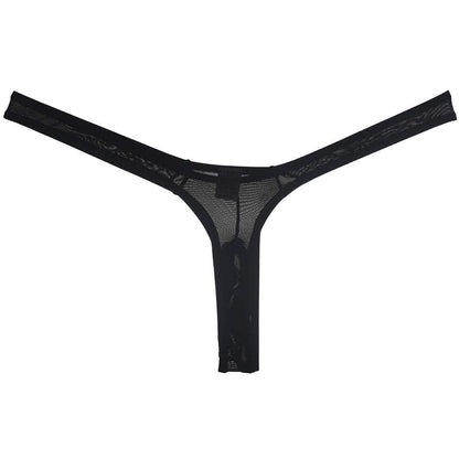 Men's Minimal Coverage Bulge Thong Underwear See-through Mesh Mini Bikini Tangas 9-Pack M