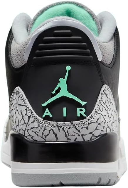 Nike Air Jordan 3 Retro Black/Green Glow Wolf-Grey (CT8532 031) - Size 7.5