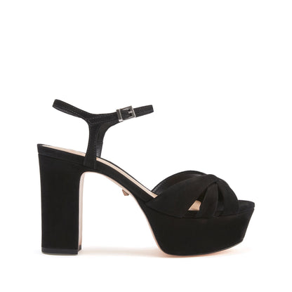 SCHUTZ Women's Keefa Platform Sandals, Black, 10.5 Medium US