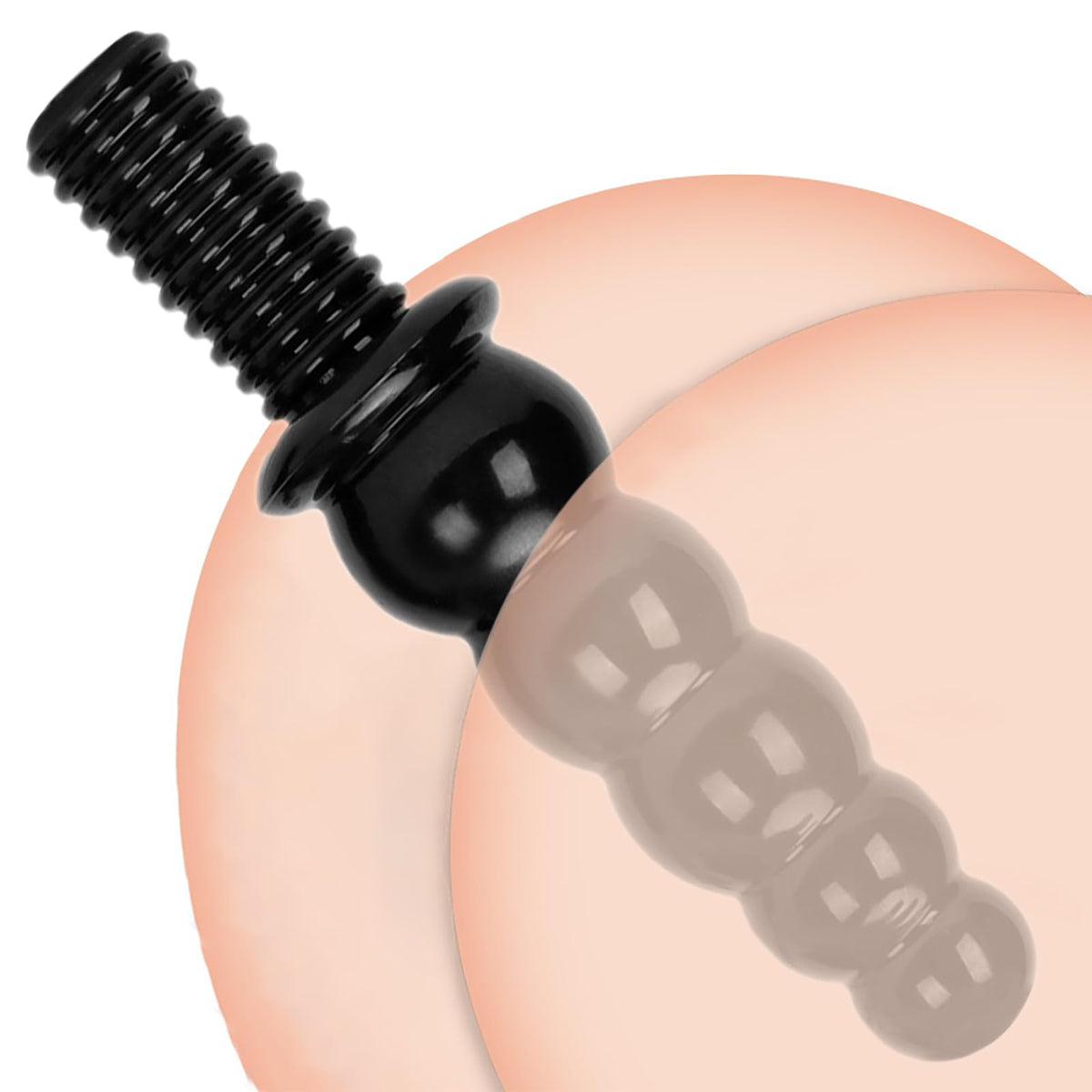 Anal Bead Dildo Butt Plug - 10.6 Inch Anal Dildo with 5 Gradual Large Beads, Thick Huge Anal Plug with Handle, Soft Flexible Double Ended Dildo Sex Toy for Men Women