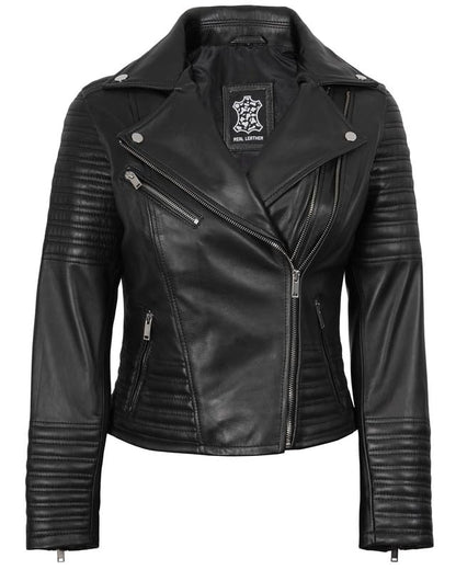Decrum Leather Jackets Women | [1312595] Nicholle Black, XL