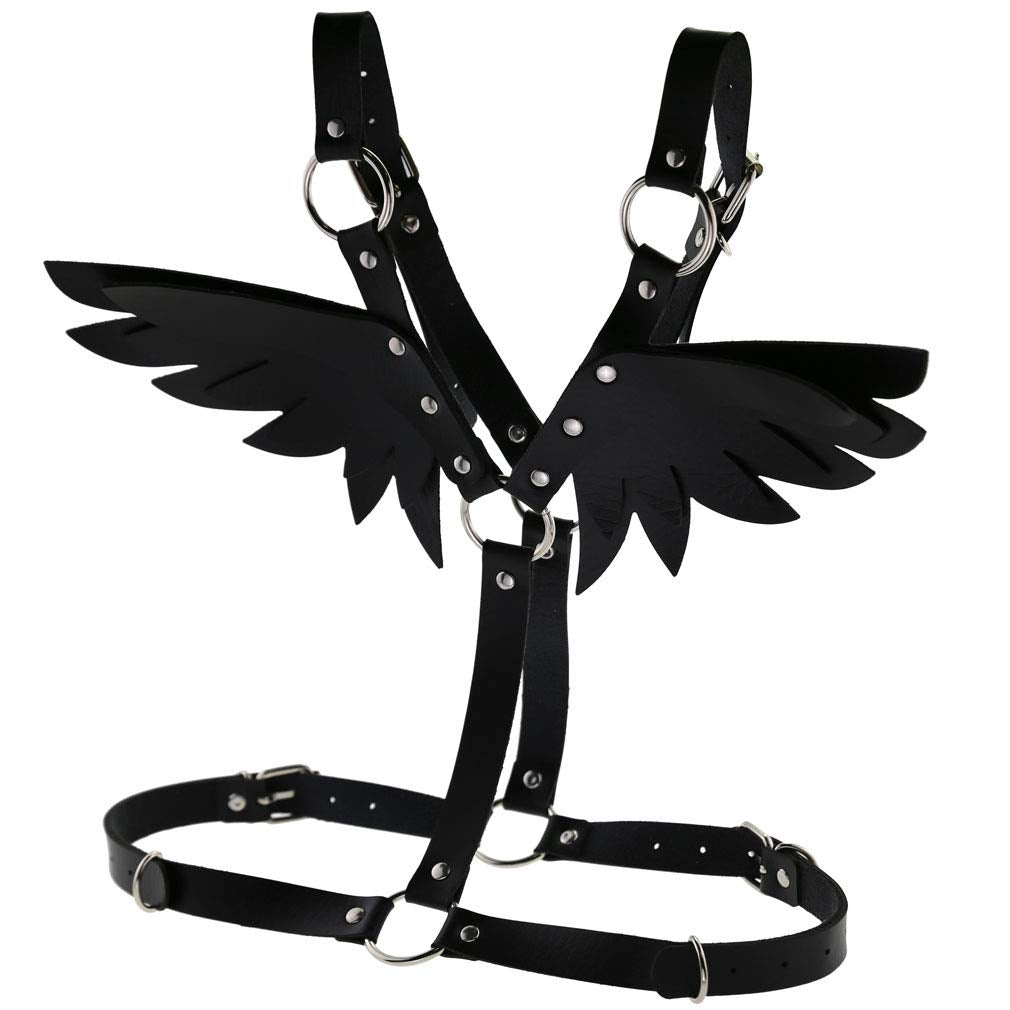 Pink Sissy Harness with Angel Wings PN2678